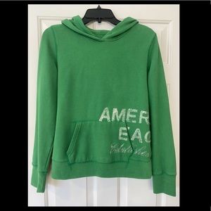 Medium (M) green fleece American Eagle AE hoodie